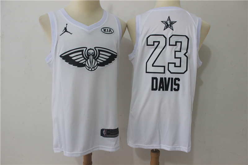 Men New Orleans Pelicans #23 Davis white 2018 All Stars NBA Jerseys->->NBA Jersey